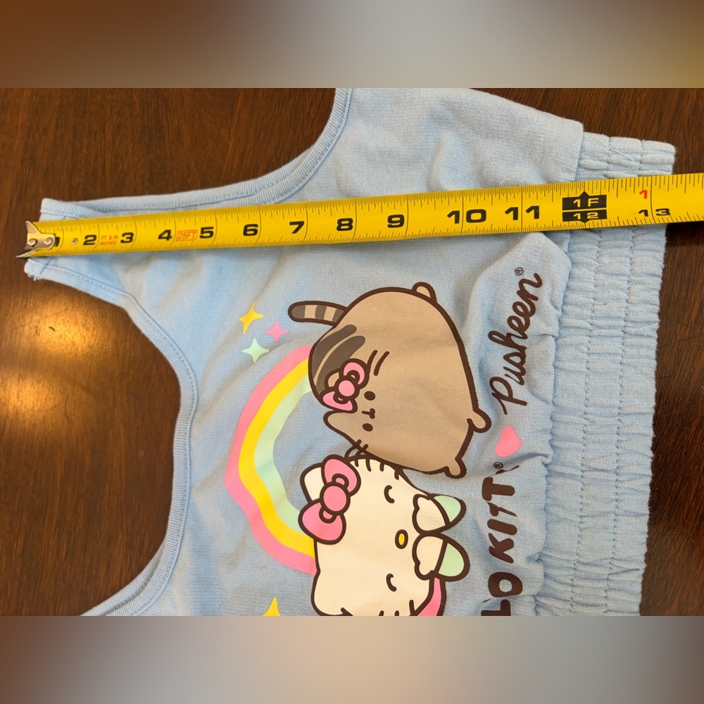 2023 Sanrio Hello Kitty x Pusheen Kawaii Cute Graphic Cropped Tank Top Shirt - Picture 11 of 11